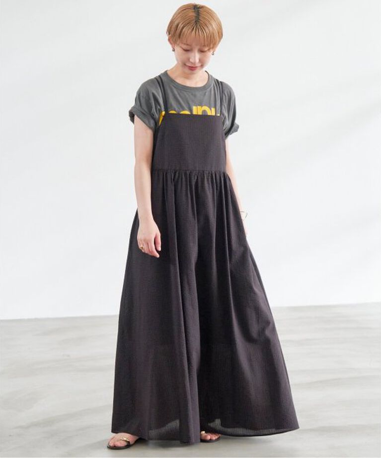 Spick and Span「S.Shiori*S コットンサッカーキャミワンピース」|ワンピース|