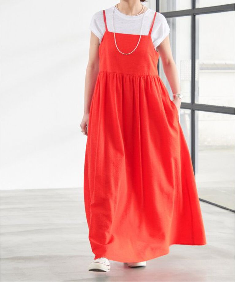 Spick and Span「S.Shiori*S コットンサッカーキャミワンピース」|ワンピース|