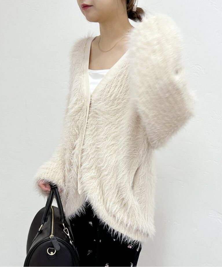 U by SPICK&SPAN「≪追加≫SUPER SHAGGY V CARDIE 2」|カーディガン|