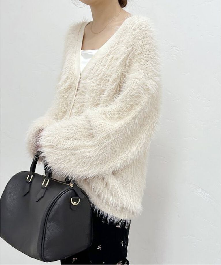 U by SPICK&SPAN「≪追加≫SUPER SHAGGY V CARDIE 2」|カーディガン|