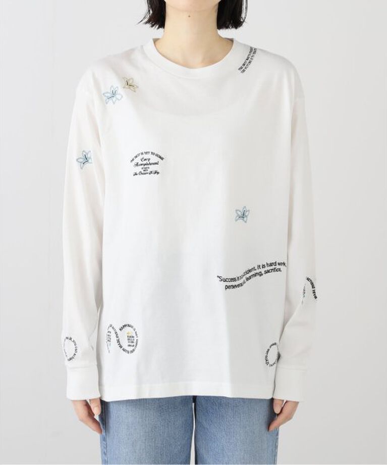 Spick and Span「エンブロイダリーロンT」|Tシャツ・カットソー|