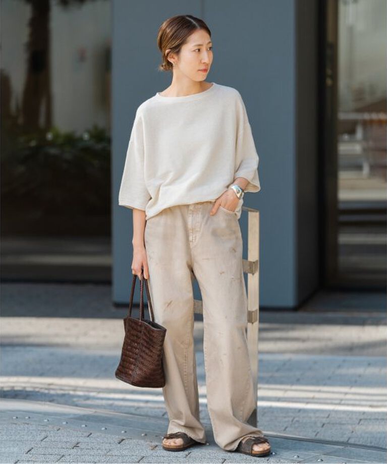 FRAMeWORK「LINEN TERRY LOOSEプルオーバー」|Tシャツ・カットソー|