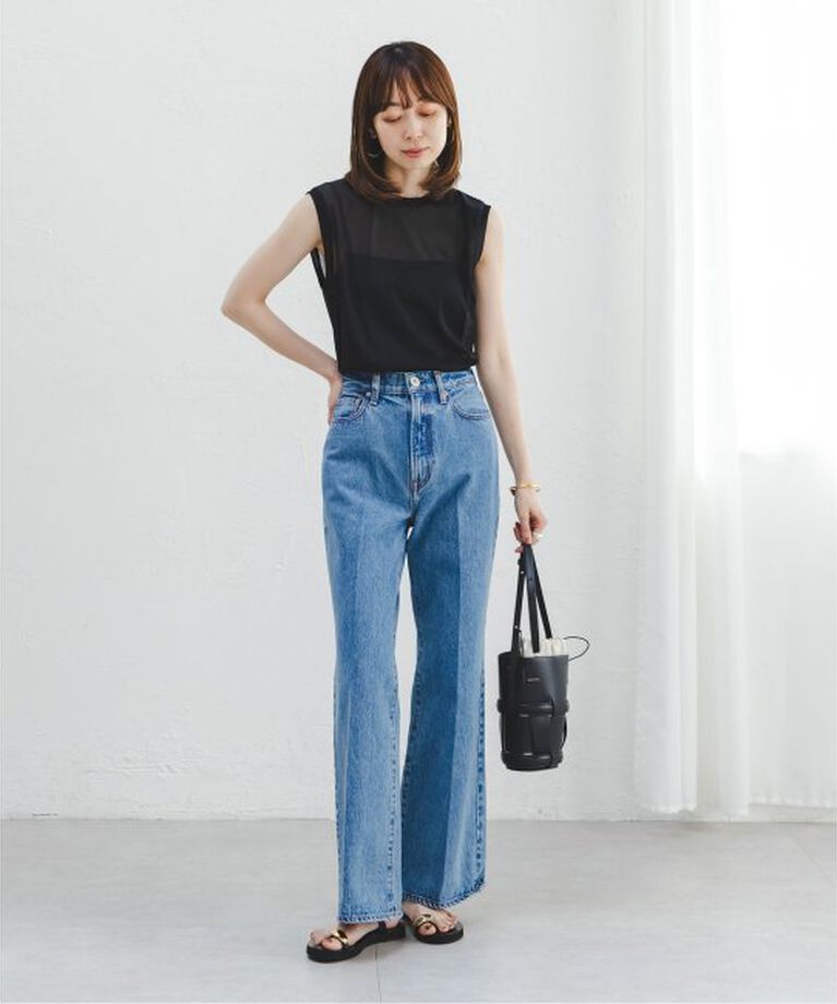 NOBLE「《追加予約2》シアースキニーノースリーブトップス」|Tシャツ・カットソー|