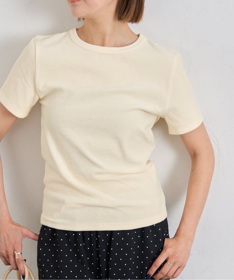 U by SPICK&SPAN「《予約》コットンベロアTEE」|Tシャツ・カットソー|イエロー
