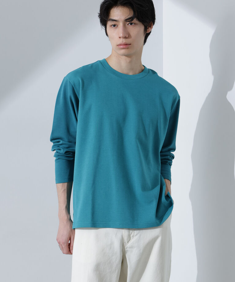 nano･universe「2トーンシルケットTシャツ 長袖」|Tシャツ・カットソー|
