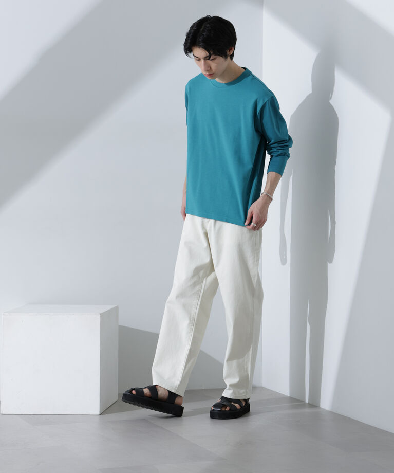 nano･universe「2トーンシルケットTシャツ 長袖」|Tシャツ・カットソー|