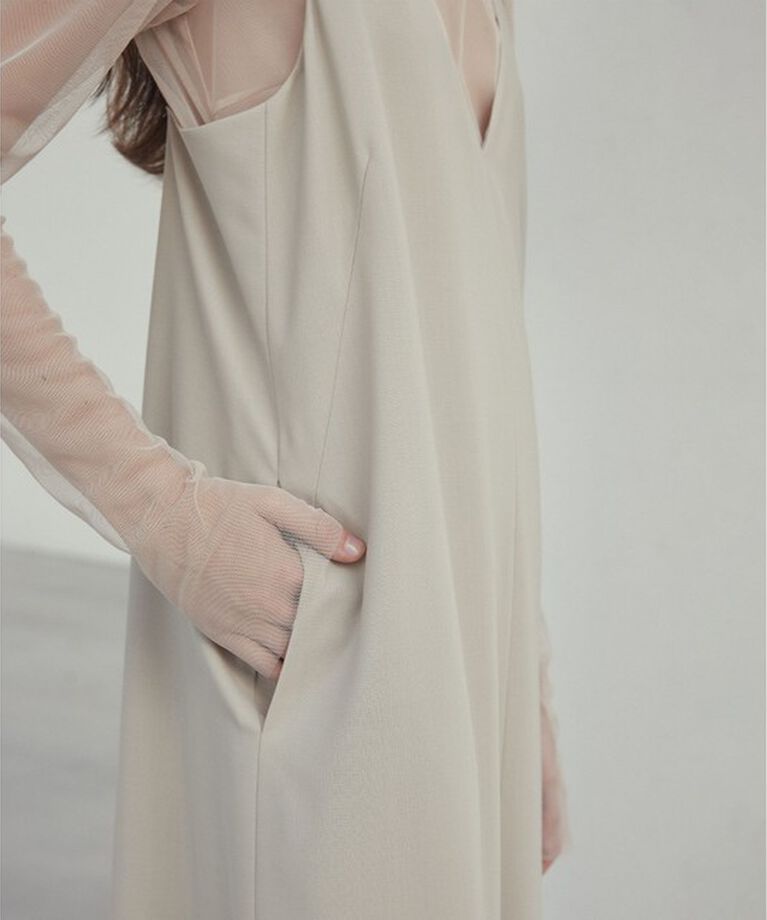 BEIGE,「【Oggi ６月号掲載】OREGANO / サマーウールキャミソールドレス」|ワンピース|