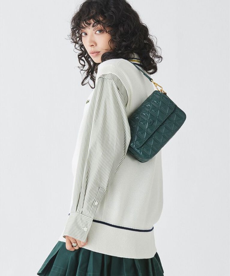 LACOSTE「マヘキ レザーメッセンジャーバッグ / ショルダーバッグ」|ショルダー・メッセンジャー|