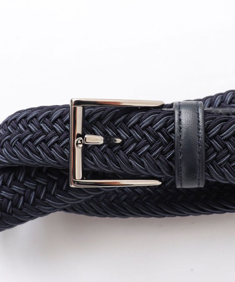 NOLLEY'S goodman「【Saddler's/サドラーズ】別注イントレチャートMIX30 ゴムメッシュベルト 3cm幅」|ベルト|ネイビー系3