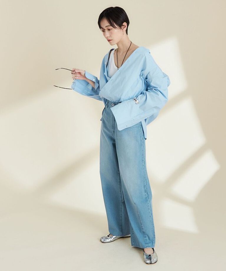 Rie Miller「ハイウエストバギーデニム」|デニム|