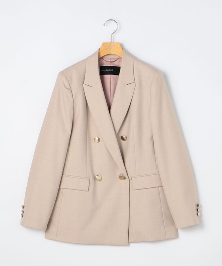 NOLLEY'S sophi「◇【WEB限定サイズあり】《セットアップ対応》ウール混ウォッシャブルダブルジャケット」|テーラードジャケット|