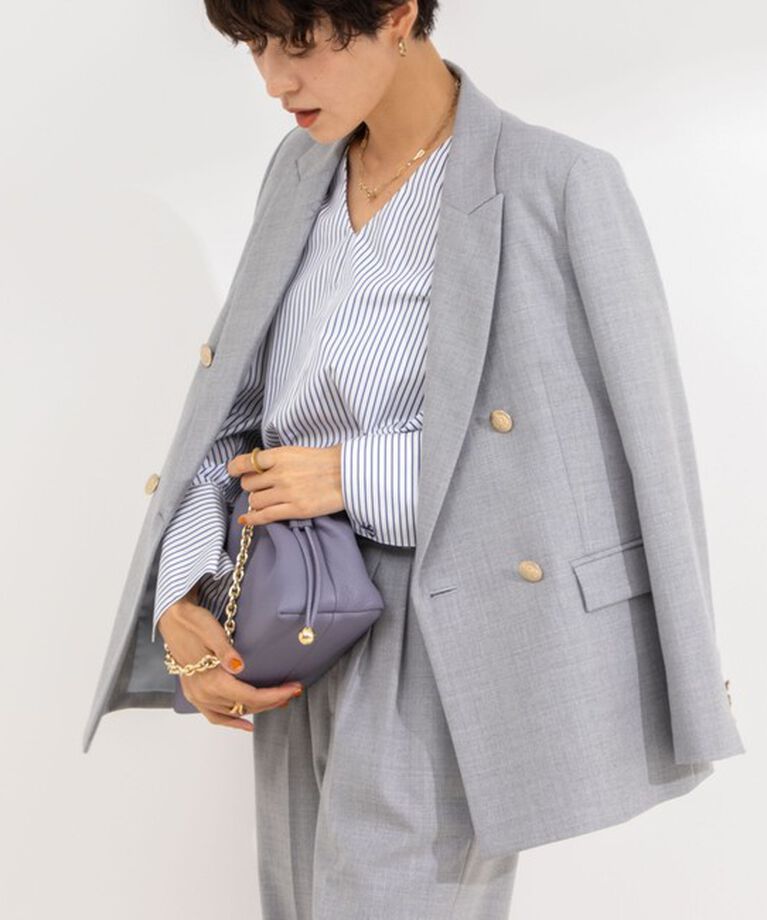NOLLEY'S sophi「◇【WEB限定サイズあり】《セットアップ対応》ウール混ウォッシャブルダブルジャケット」|テーラードジャケット|