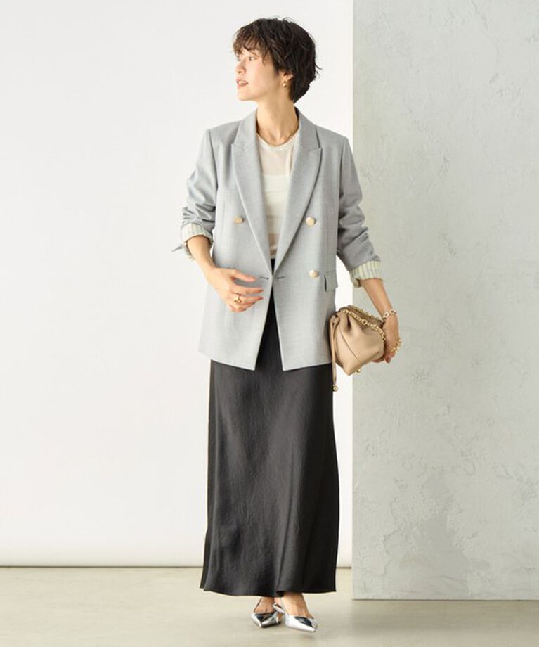 NOLLEY'S sophi「◇【WEB限定サイズあり】《セットアップ対応》ウール混ウォッシャブルダブルジャケット」|テーラードジャケット|