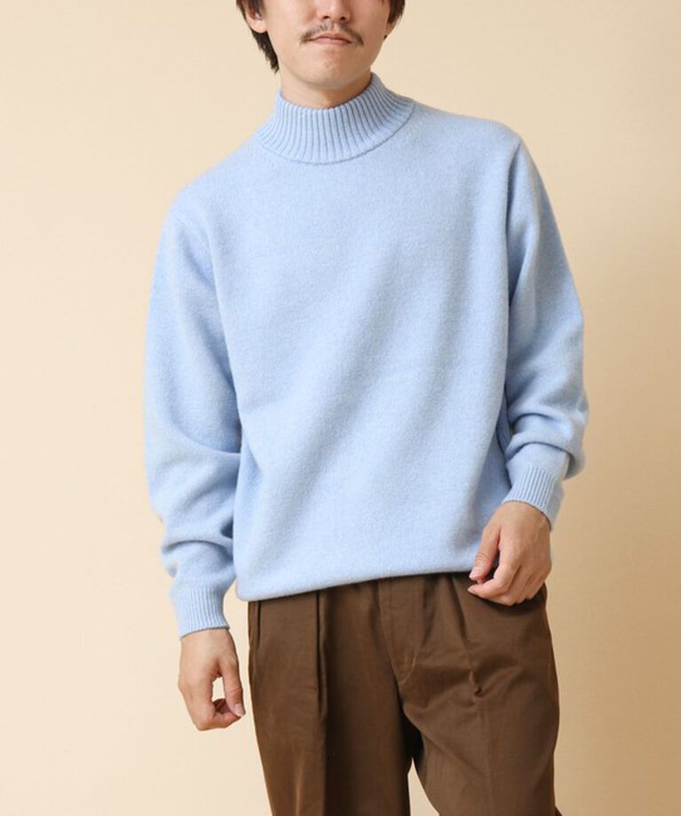 NOLLEY'S goodman「カシミヤ混 MUSIC ハイネックプルオーバーニット 24AW」|ニット・セーター|サックス