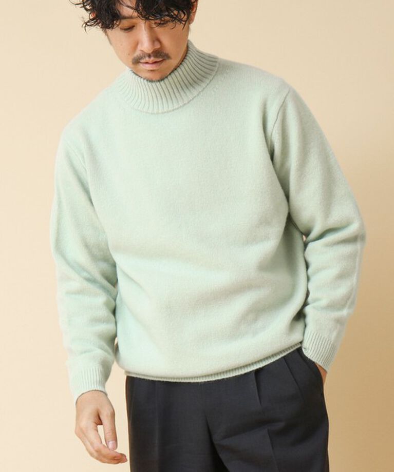 NOLLEY'S goodman「カシミヤ混 MUSIC ハイネックプルオーバーニット 24AW」|ニット・セーター|ミントグリーン