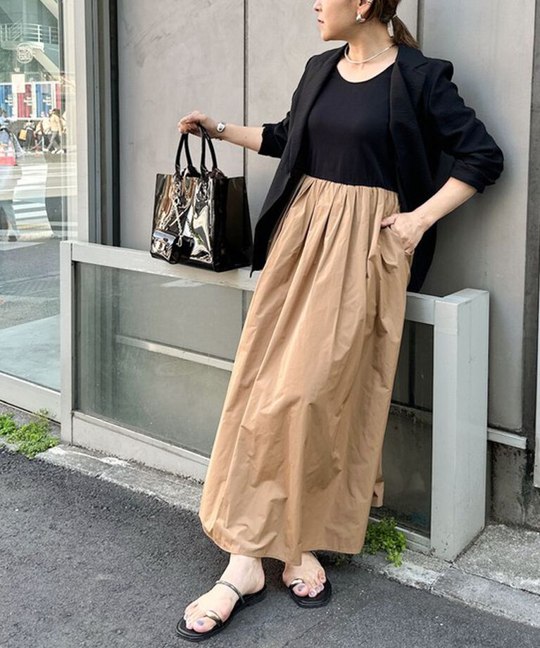 NOLLEY'S「◇【WEB限定】ウォッシャブル2WAYドッキングワンピース」|ワンピース|キャメル