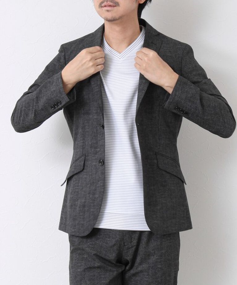 NOLLEY'S goodman「《ビジカジ対応》セミシルケットスムース ボーダー Vネック ドレスTシャツ 25SS」|Tシャツ・カットソー|
