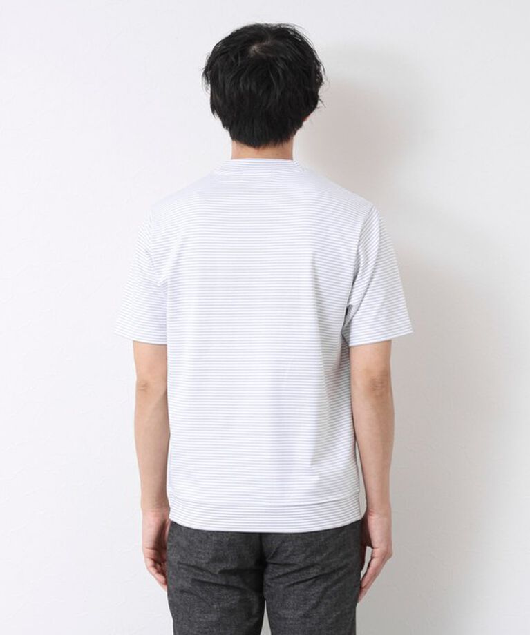 NOLLEY'S goodman「《ビジカジ対応》セミシルケットスムース ボーダー Vネック ドレスTシャツ 25SS」|Tシャツ・カットソー|