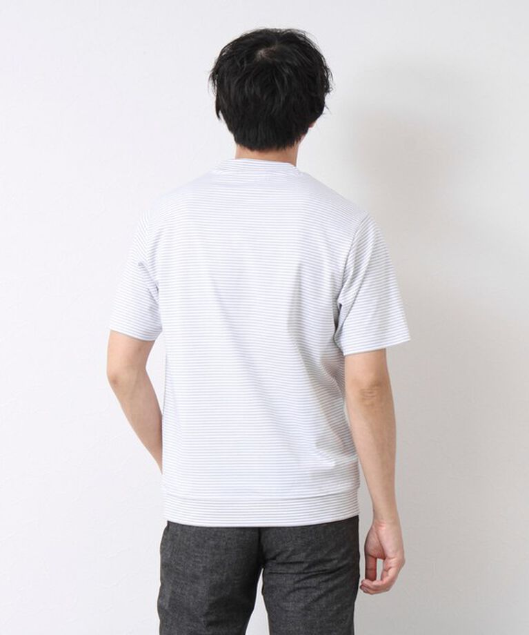 NOLLEY'S goodman「《ビジカジ対応》セミシルケットスムース ボーダー Vネック ドレスTシャツ 25SS」|Tシャツ・カットソー|