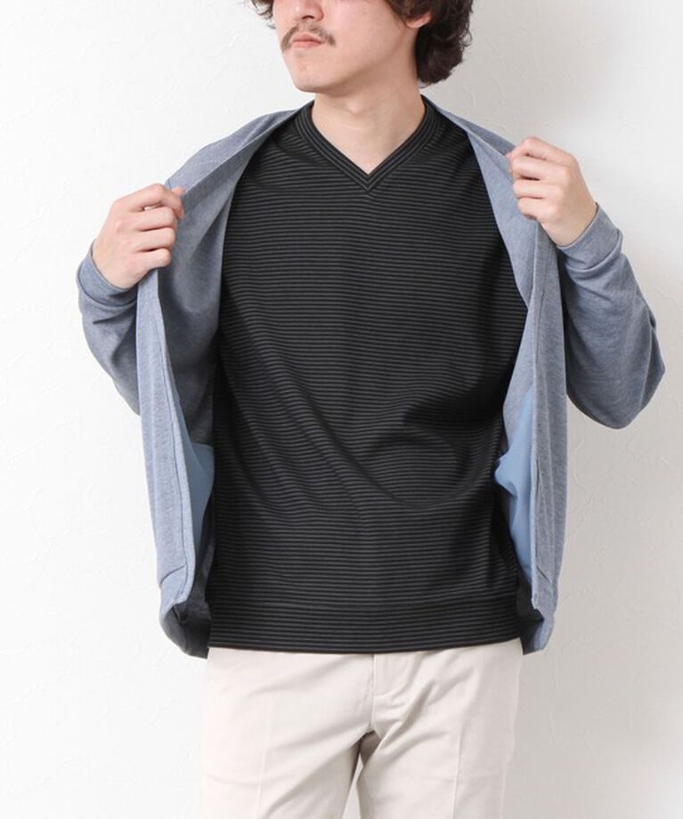 NOLLEY'S goodman「《ビジカジ対応》セミシルケットスムース ボーダー Vネック ドレスTシャツ 25SS」|Tシャツ・カットソー|