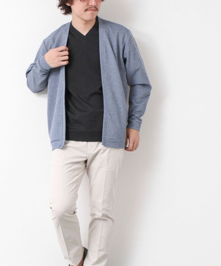 NOLLEY'S goodman「《ビジカジ対応》セミシルケットスムース ボーダー Vネック ドレスTシャツ 25SS」|Tシャツ・カットソー|