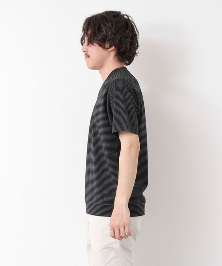 NOLLEY'S goodman「《ビジカジ対応》セミシルケットスムース ボーダー Vネック ドレスTシャツ 25SS」|Tシャツ・カットソー|