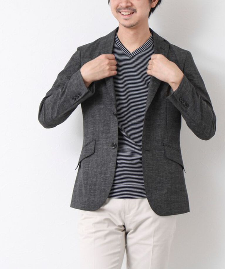 NOLLEY'S goodman「《ビジカジ対応》セミシルケットスムース ボーダー Vネック ドレスTシャツ 25SS」|Tシャツ・カットソー|