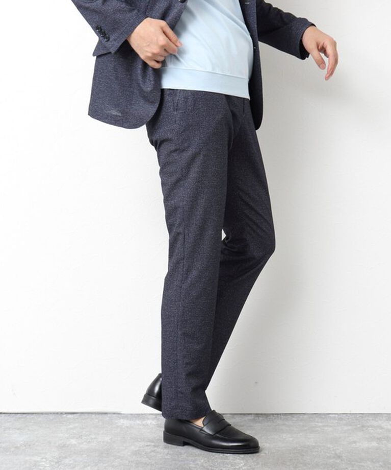 NOLLEY'S goodman「《セットアップ/ビジカジ対応》ドットサッカーストレッチパンツ 25SS」|チノ|