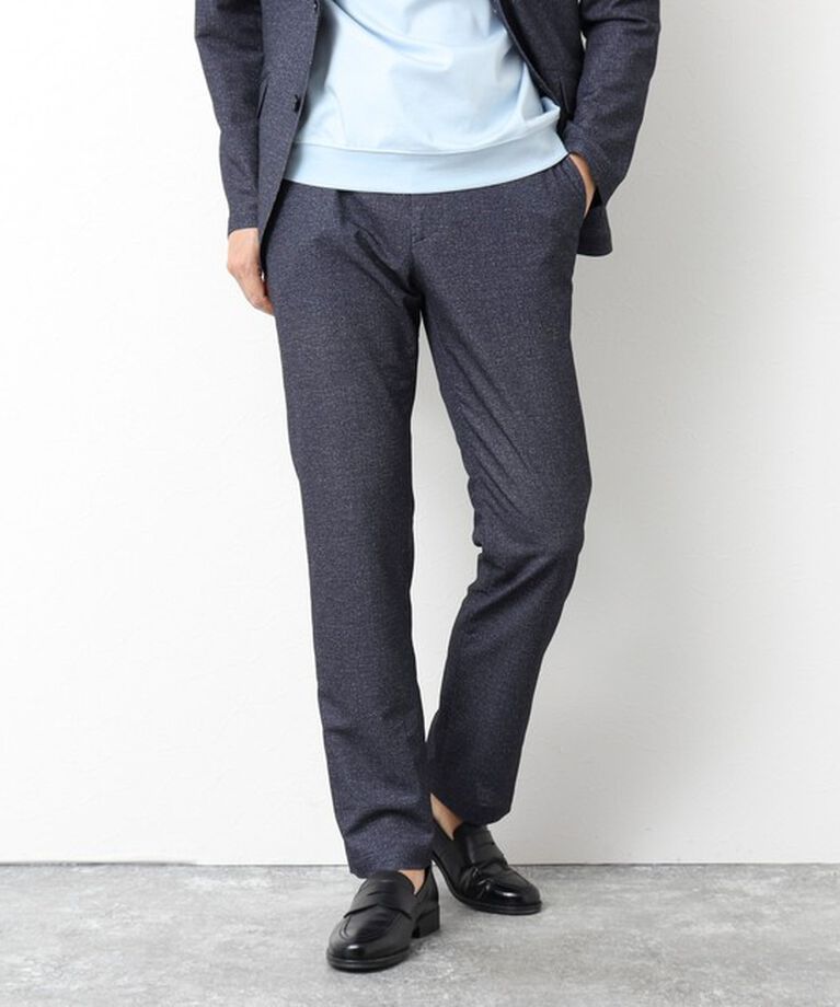 NOLLEY'S goodman「《セットアップ/ビジカジ対応》ドットサッカーストレッチパンツ 25SS」|チノ|