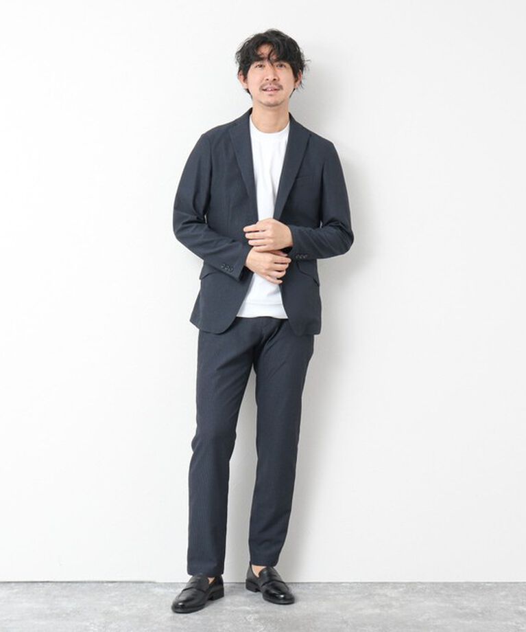 NOLLEY'S goodman「《セットアップ/ビジカジ対応》ドットサッカーストレッチパンツ 25SS」|チノ|