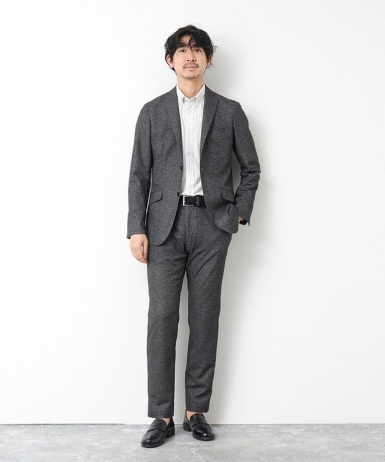 NOLLEY'S goodman「《セットアップ/ビジカジ対応》ドットサッカーストレッチパンツ 25SS」|チノ|