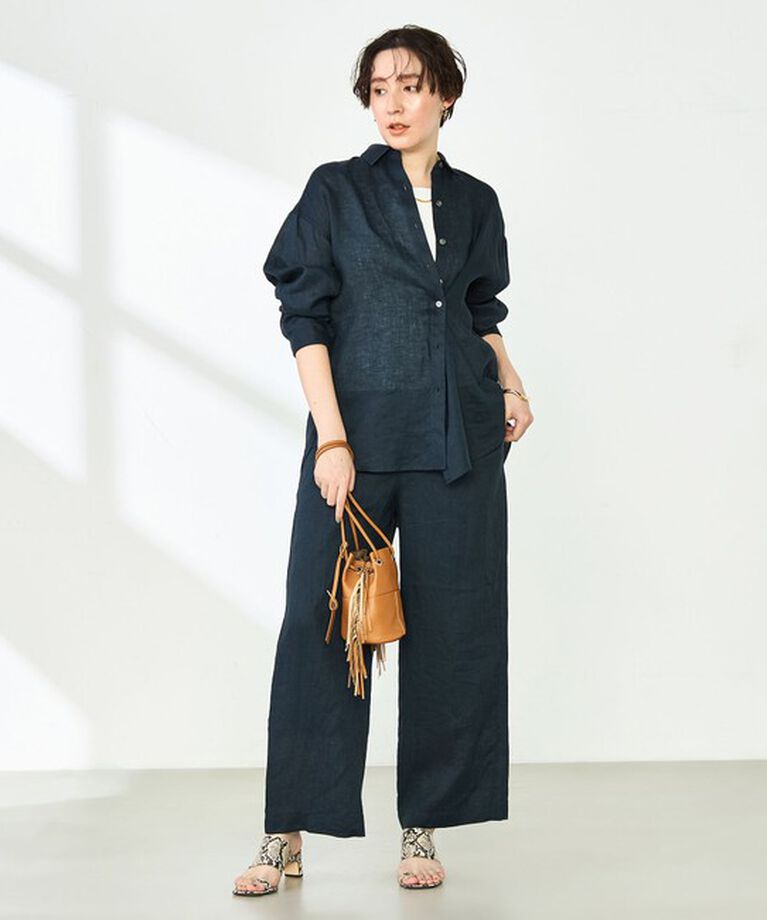 NOLLEY'S「【WEB STAFF恵☆別注カラーあり】《セットアップ対応》リネンセミワイドパンツ」|その他|