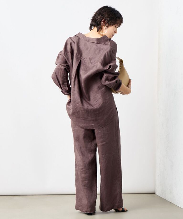 NOLLEY'S「【WEB STAFF恵☆別注カラーあり】《セットアップ対応》リネンセミワイドパンツ」|その他|