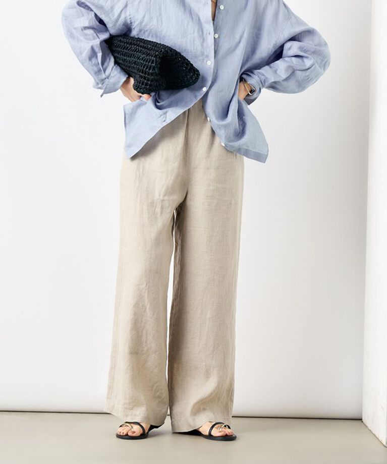 NOLLEY'S「【WEB STAFF恵☆別注カラーあり】《セットアップ対応》リネンセミワイドパンツ」|その他|