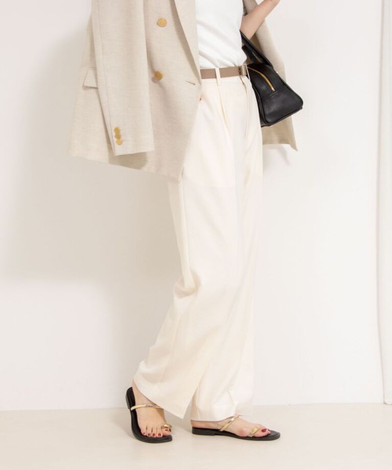 NOLLEY'S「【PR林☆別注カラーあり】ウォッシャブルツイルストレッチ愛されワイドパンツ」|その他|