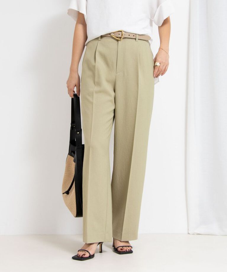 NOLLEY'S「【PR林☆別注カラーあり】ウォッシャブルツイルストレッチ愛されワイドパンツ」|その他|