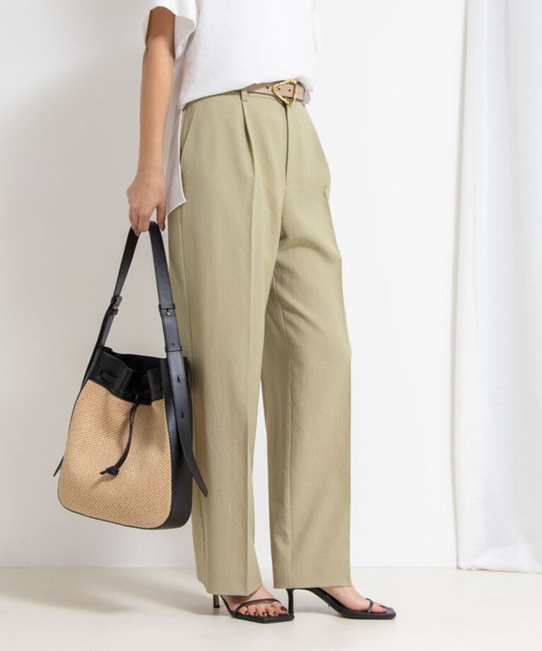 NOLLEY'S「【PR林☆別注カラーあり】ウォッシャブルツイルストレッチ愛されワイドパンツ」|その他|