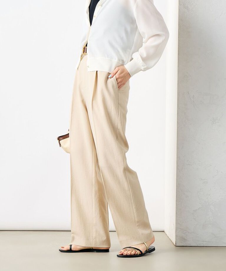 NOLLEY'S「【PR林☆別注カラーあり】ウォッシャブルツイルストレッチ愛されワイドパンツ」|その他|