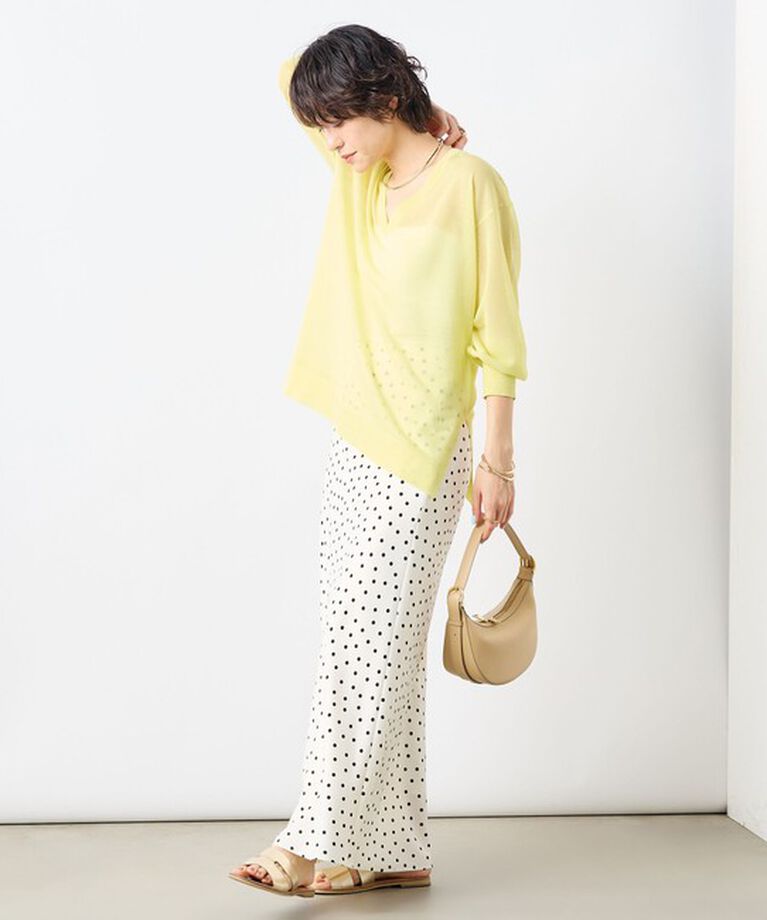NOLLEY'S sophi「ウォッシャブルドットサテンナロースカート」|スカート|