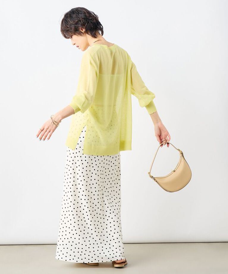 NOLLEY'S sophi「ウォッシャブルドットサテンナロースカート」|スカート|