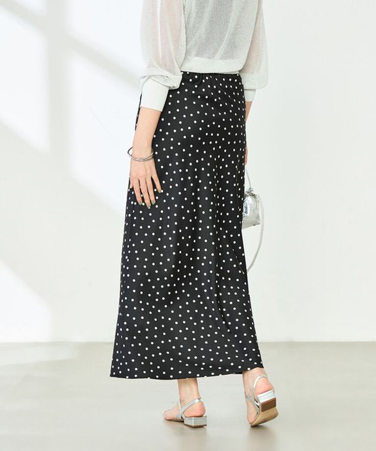 NOLLEY'S sophi「ウォッシャブルドットサテンナロースカート」|スカート|