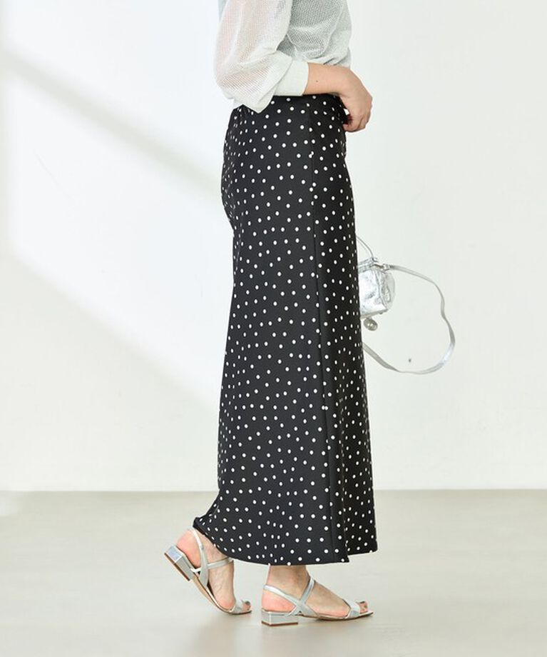 NOLLEY'S sophi「ウォッシャブルドットサテンナロースカート」|スカート|