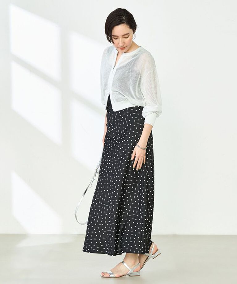 NOLLEY'S sophi「ウォッシャブルドットサテンナロースカート」|スカート|