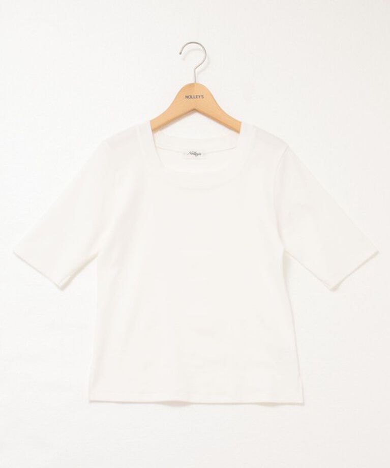 NOLLEY'S「◇【WEB限定】コンパクトベアテレコスクエア5分袖プルオーバーカットソー」|Tシャツ・カットソー|