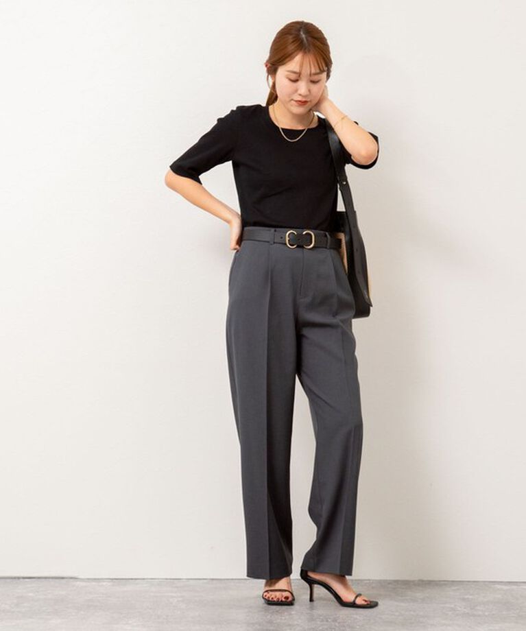NOLLEY'S「◇【WEB限定】コンパクトベアテレコスクエア5分袖プルオーバーカットソー」|Tシャツ・カットソー|