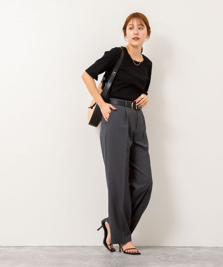 NOLLEY'S「◇【WEB限定】コンパクトベアテレコスクエア5分袖プルオーバーカットソー」|Tシャツ・カットソー|