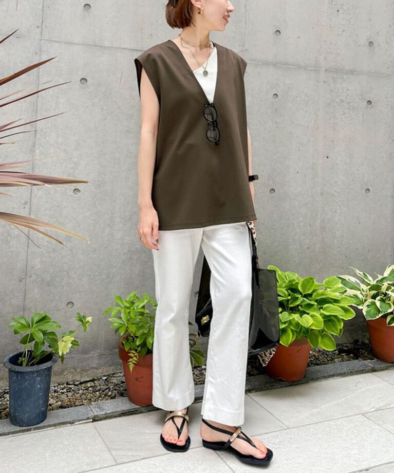 NOLLEY'S「【WEB STAFF高久☆別注カラーあり】COOL TOUCH 深Vネックプルオーバーカットソー」|ベスト・ジレ|