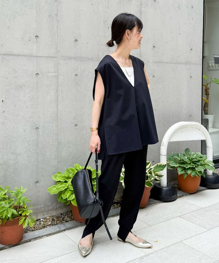 NOLLEY'S「【WEB STAFF高久☆別注カラーあり】COOL TOUCH 深Vネックプルオーバーカットソー」|ベスト・ジレ|