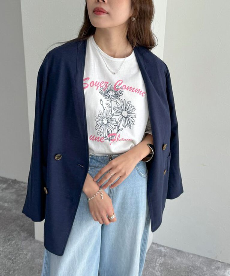 fredy emue「フラワープリントロンT」|Tシャツ・カットソー|