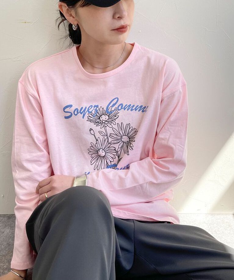 fredy emue「フラワープリントロンT」|Tシャツ・カットソー|